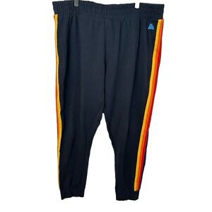Aldi Joggers XL Navy Rainbow Stripe Track Pants Athletic Lounge Streetwear